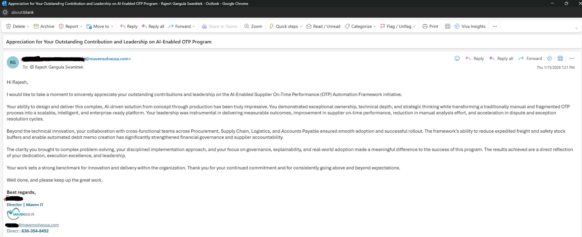 Noble Technology Awards Winner - Enterprise Decision Intelligence Transformation gallery